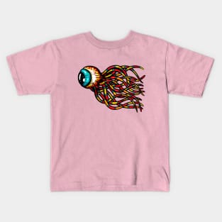 Eyeball Tentacle Octopus Tattoo Cartoon Illustration Eye Kids T-Shirt